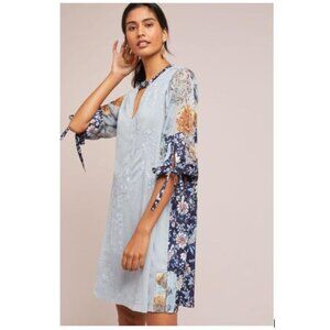 Laced Lotus Tunic Dress by Tiny in Blue Motif from Anthropologie - Size Small